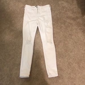Ripped White Hollister Jeans